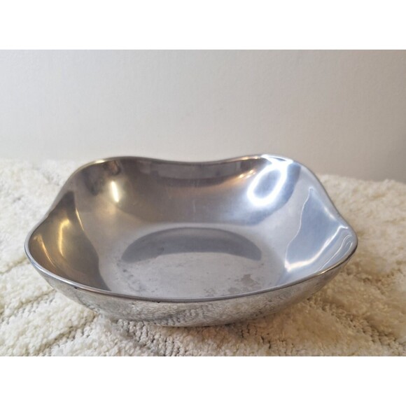 Wilton Armetale 9" Square Rounded Pewter Serving Bowl Boston Medium #109284 EUC - Picture 5 of 6